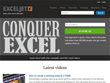 Tablet Screenshot of exceljet.net